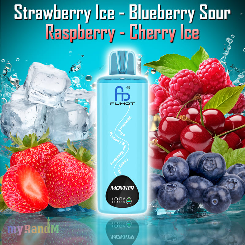Fumot Eco 3in1 24k Strawberry Ice - Blueberry Sour Raspberry - Cherry Ice
