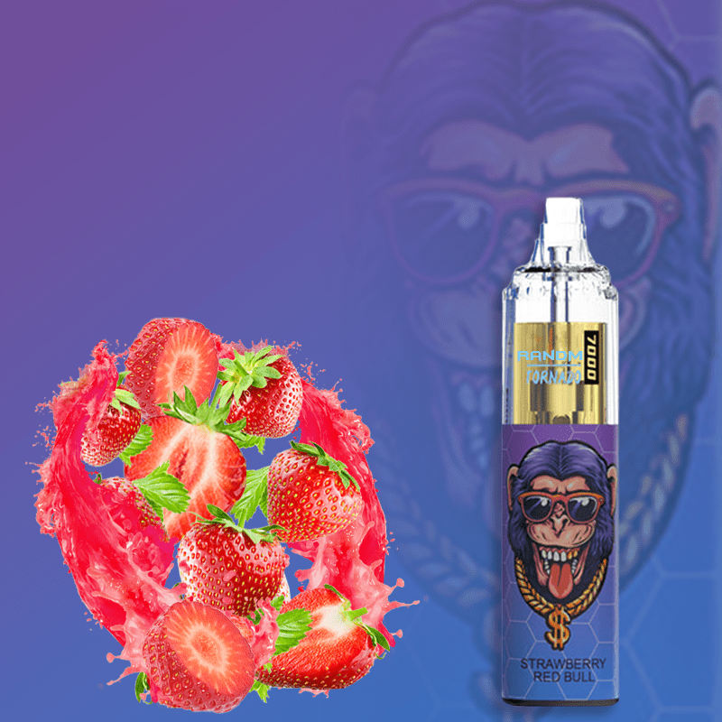 RandM Tornado Vapes 7000 STRAWBERRY RED BULL