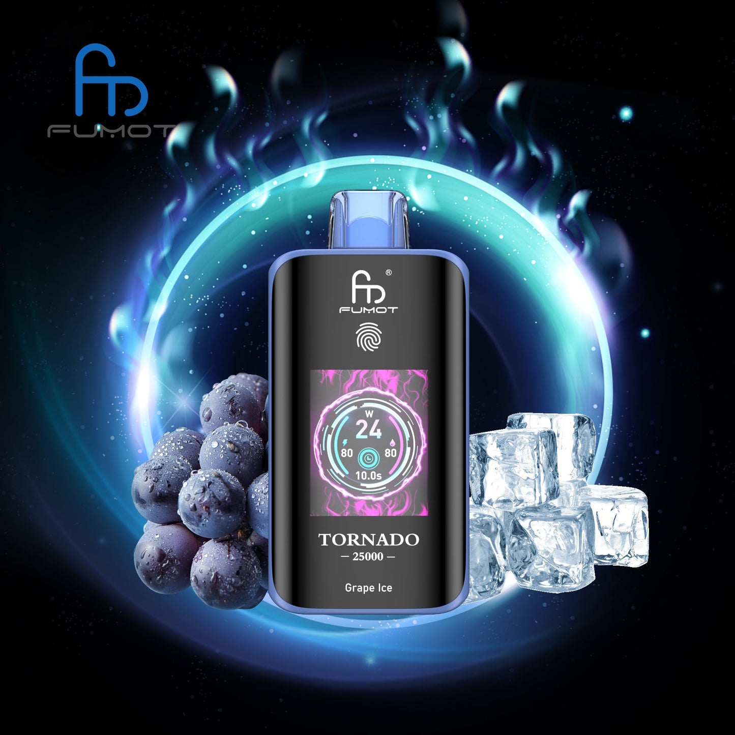 RandM Tornado 25000 Züge grape ice