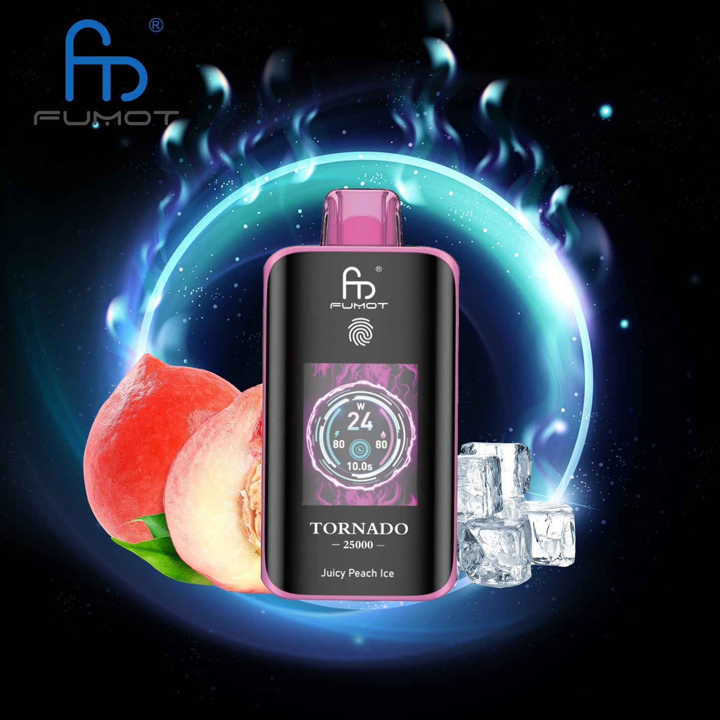 RandM Tornado 25000 Züge juicy peach ice