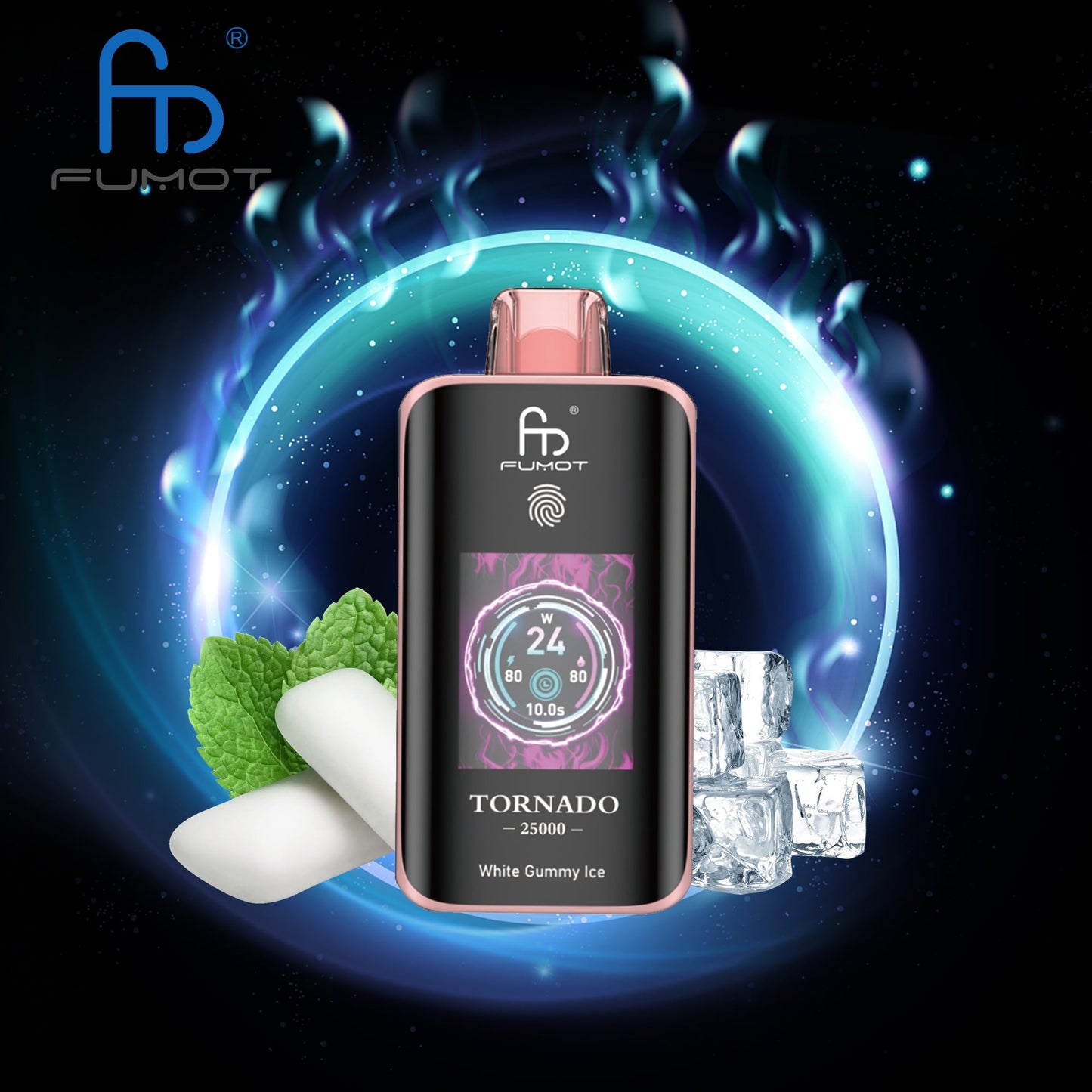 RandM Tornado 25000 Züge white gummy ice