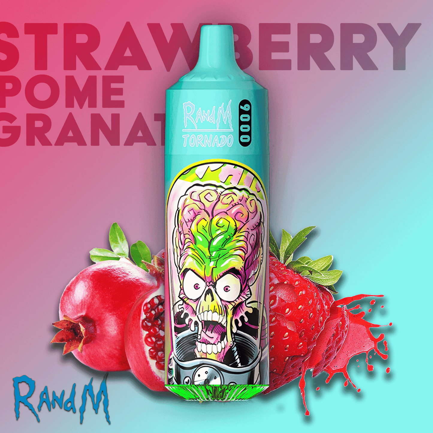 RandM Tornado 9000 strawberry pomegranate