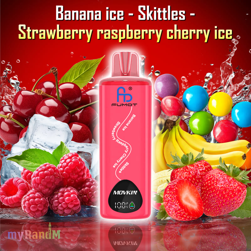Fumot Eco 3in1 24k Banana Ice - Skittles - Strawberry Raspberry Cherry Ice