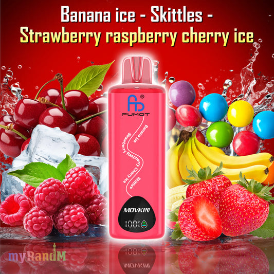 Fumot Eco 3in1 24k Banana Ice - Skittles - Strawberry Raspberry Cherry Ice