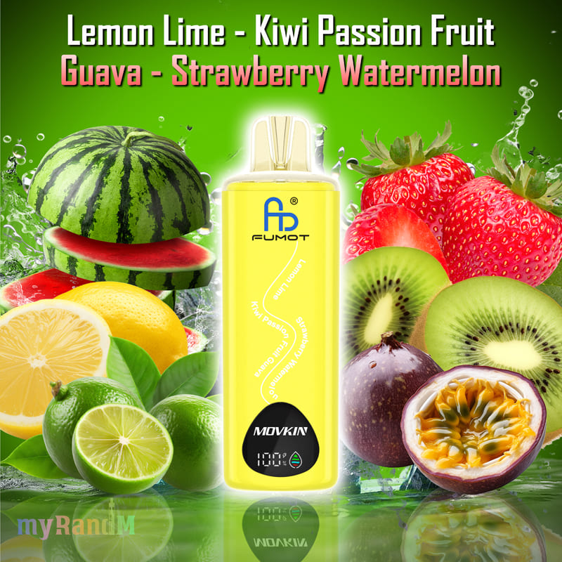 Fumot Eco 3in1 24k Lemon Lime - Kiwi Passion Fruit Guava - Strawberry Watermelon