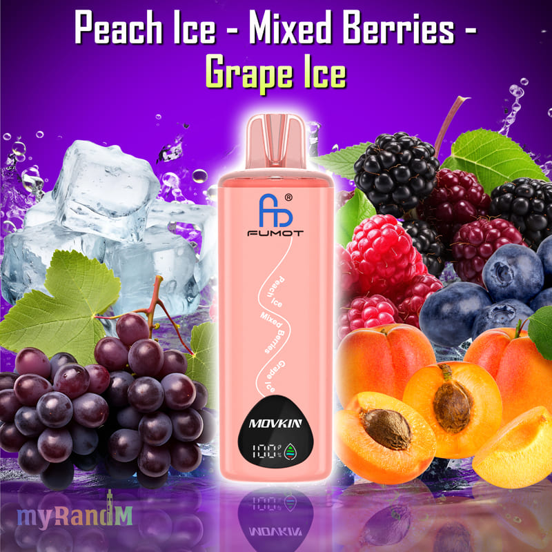 Fumot Eco 3in1 24k Peach Ice - Mixed Berries - Grape Ice