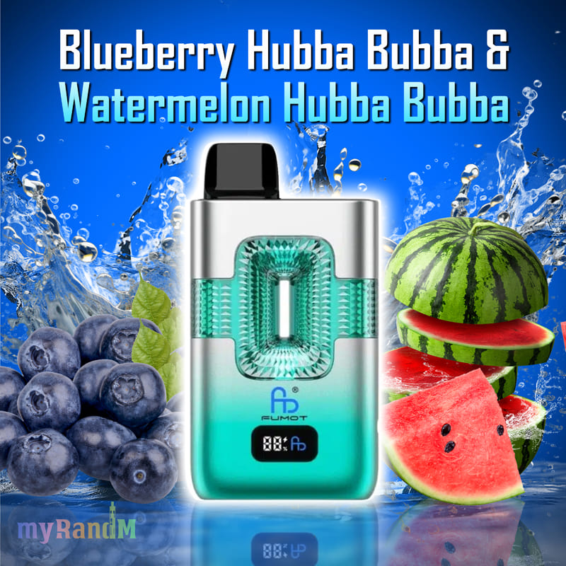 Fumot Randm 2in1 50k Blueberry Hubba Bubba Watermelon Hubba Bubba