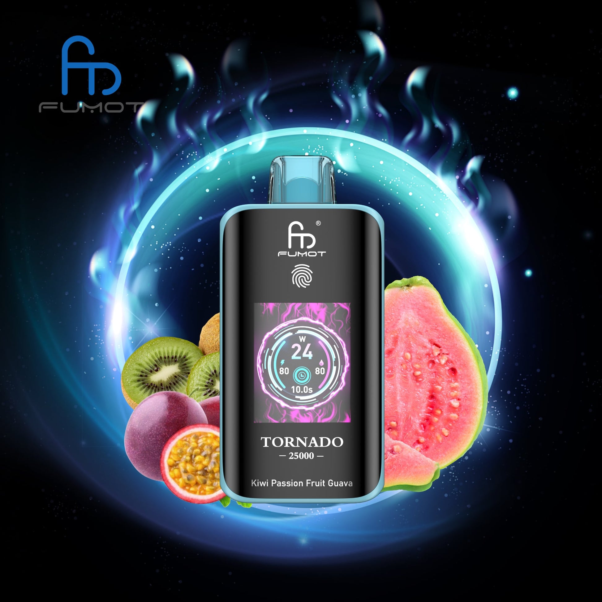RandM Tornado 25000 Züge kiwi passion fruit guava