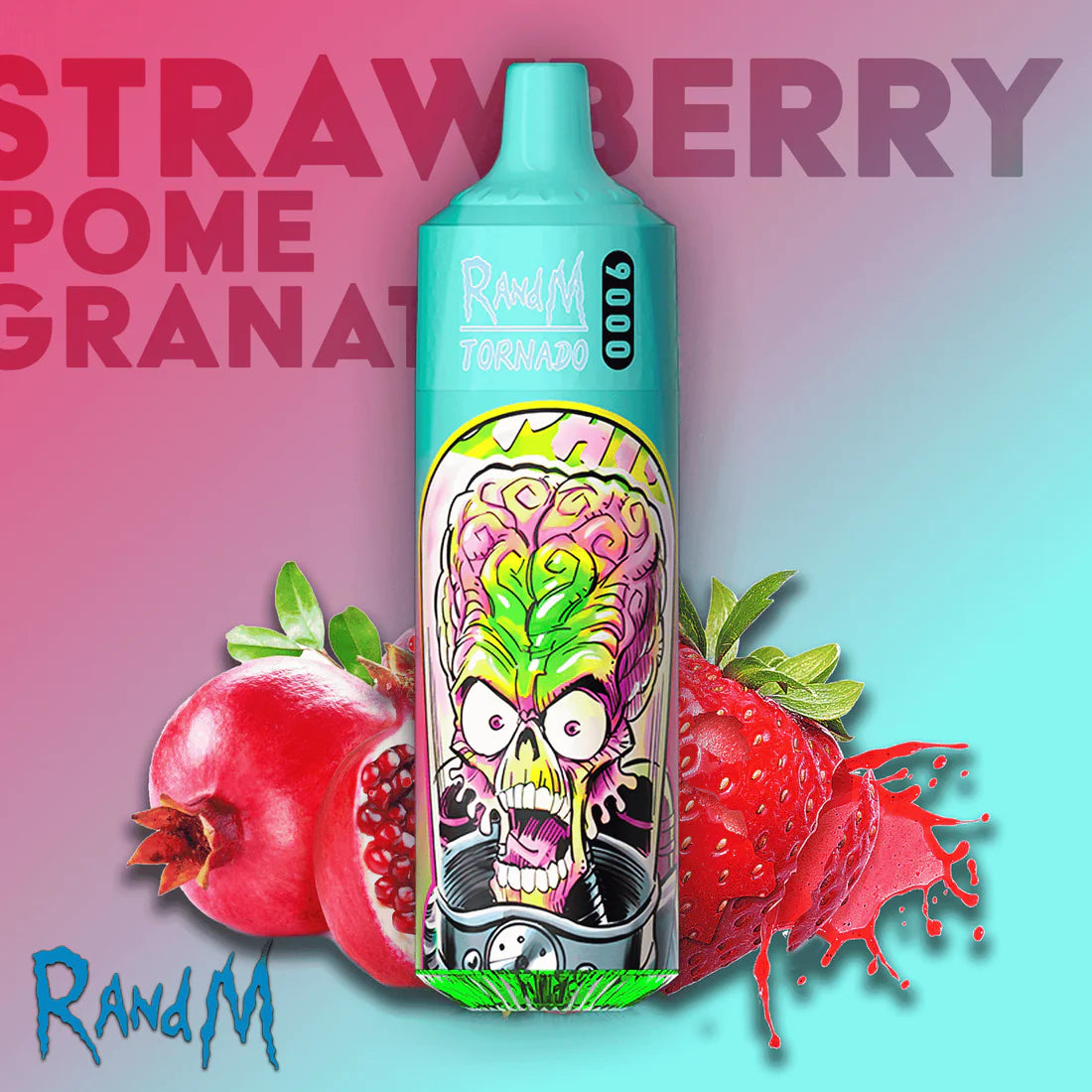 RandM Tornado 9000 strawberry pomegranate pomp